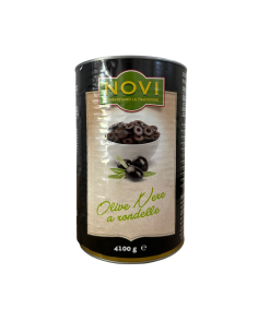 Olive Nere a Rondelle Novi 3 x 4,1kg – Pronte per uso professionale