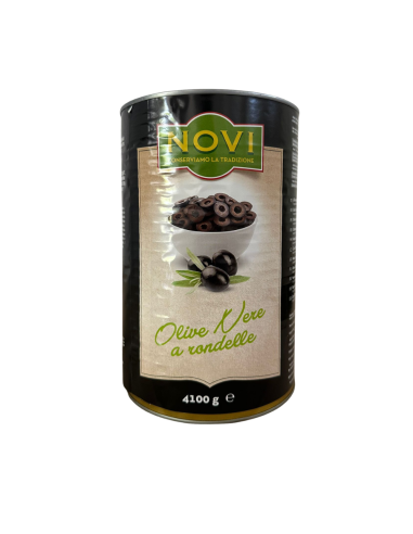 Olive Nere a Rondelle Novi 3 x 4,1kg – Pronte per uso professionale